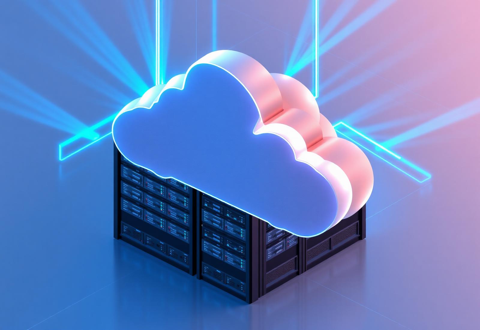 Abstract cloud infrastructure background